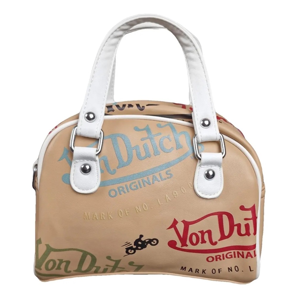 VON DUTCH TAN MINI BOWLING BAG